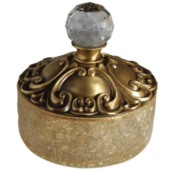 CRISTALIA Баночка низкая H5 см. с крышкой, стекло/SWAROVSKI 