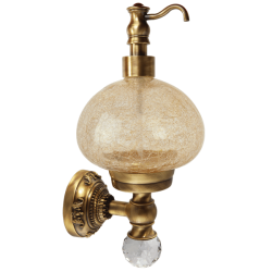 CRISTALIA Дозатор жидкого мыла настенный, стекло/SWAROVSKI 