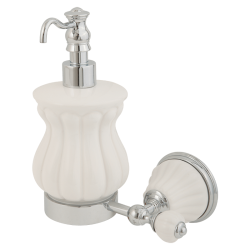 OLIVIA Дозатор жидкого мыла настенный, керамика 