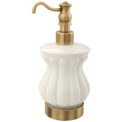 OLIVIA Дозатор жидкого мыла настольный, керамика 