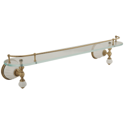 OLIVIA Полка c галереей L60 см, стекло/керамика 