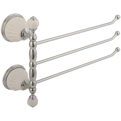 OLIVIA Полотенцедержатель тройной поворотный L35 cм, керамика 