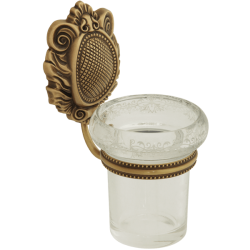 CLEOPATRA Cтакан настенный, стекло прозрачное с матовым декором 