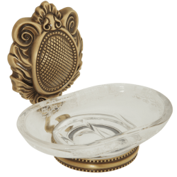 CLEOPATRA Mыльница настенная, стекло прозрачное с матовым 