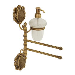 CLEOPATRA Полотенцедержатель 2-й поворотн.L20 см. с доз-ом 