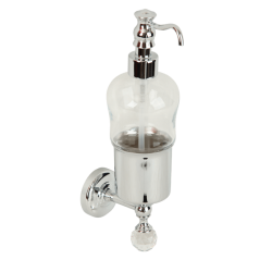 AMERIDA Дозатор жидкого мыла настенный, стекло/SWAROVSKI 