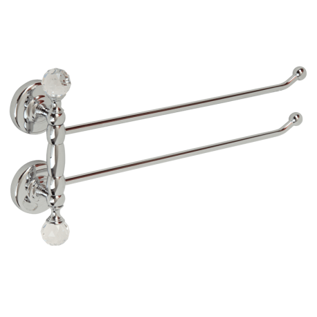 AMERIDA Полотенцедержатель двойной поворотный L37 см, SWAROVSKI