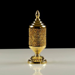 LUXOR Баночка на ножке H8xD7 см. ажурная с крышкой 