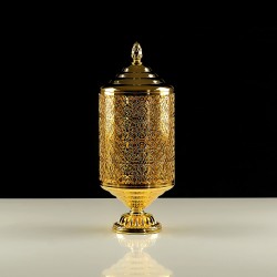 LUXOR Баночка на ножке высокая H15xD12 см. ажурная с крышкой 