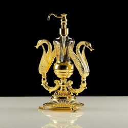 LUXOR Дозатор жидкого мыла настольный (два лебедя), хрусталь 