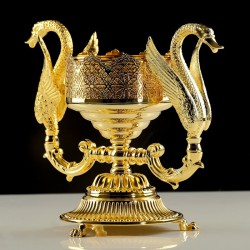 LUXOR Мыльница настольная (два лебедя), стекло 