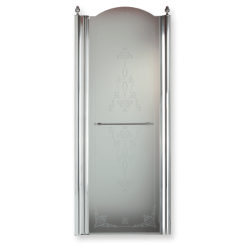 DIADEMA Душ.дверь распашная L80xH195 см. DX, стекло матовое/декор