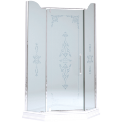 DIADEMA PENTA Душ.каб.угловая 100x100xH203см, дверь распашная 74 см.(SX-DX) стекло мат/декор