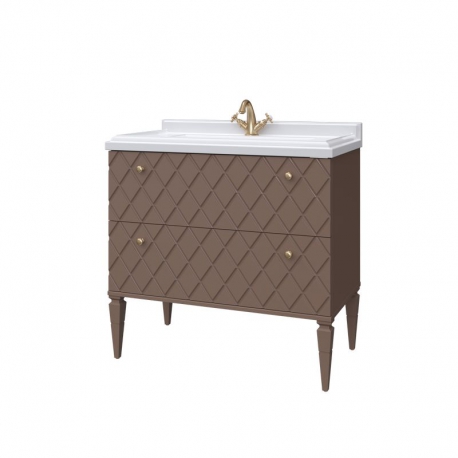 ROMA тумба 90 (2 ящика) Отделка: Шоколад