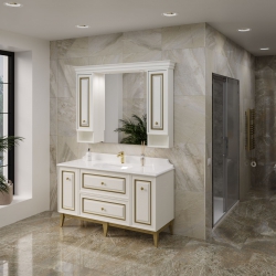 Комплект 47 BASIS фасад Ponza отделка Белый бронза 