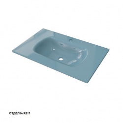  модель-Раковина-стекло-эмаль без бортика-SYDNEY-75