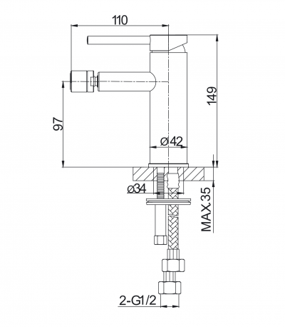 смеситель для биде DON