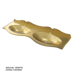  Раковина двойная стеклянная поталь BOURGET 140