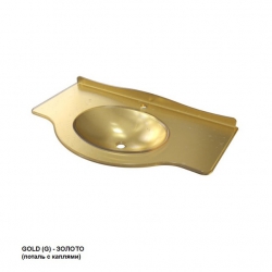  Раковина стеклянная поталь с бортиком