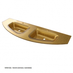  Раковина стеклянная поталь двойная LEGATO 155