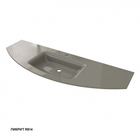 Раковина стеклянная без бортика (R019) для тумбы ЛЕГАТО 140