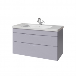 Комплект ЛЕНТО тумба 100 два ящика с раковиной стилл 