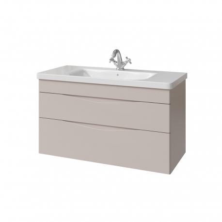 LENTO тумба 100 два ящика отделка эмаль