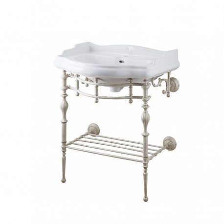 Консоль с раковиной KR'7 опоры на пол, с полкой