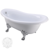Ванна MIGLIORE BELLA на лапах "LEONE" STANDART, белая